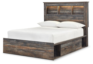 Drystan - Multi - Full Bookcase Bed With 4 Storage Drawers - 9 Pc. - Dresser