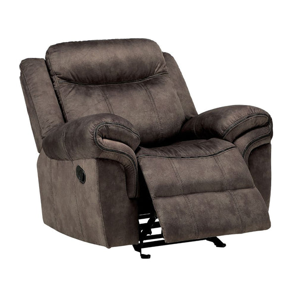 KD Back, GLIDER & Motion Reclining Function â€¢ Tight Back & Seat Cushion (1+1) â€¢ Features: Horizontal Tufted â€¢ CONSTRUCTION â€¢â€¢ SEAT: Pocket Coil, Inside Frame: Wood, Foam â€¢ BACKREST: Tight Cushion â€¢ ARMREST: Pillow Top â€¢ Metal Base with Rec