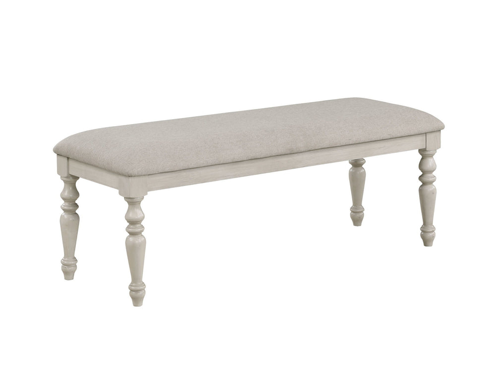 The Jennifer Solid Wood 48" Upholstered Dining Bench offers a blend of durability and timeless style, making it a versatile addition to your home. Crafted from solid Rubberwood, premium manufactured woods, and genuine Oak and Acacia wood veneers, this ben