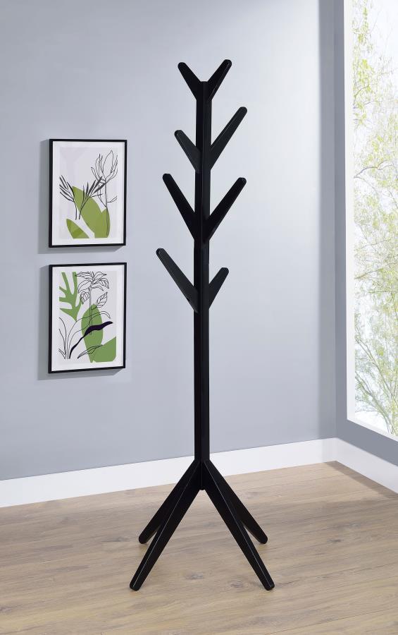 Keep your entryway neat and organized with this elegant solid asian hardwood coat rack. Designed with 8 sturdy hooks, it provides ample space for hanging coats, hats, scarves, and more. The minimalist design adds a natural charm to any hall tree or clothi