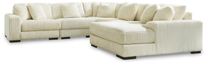 Lindyn - Ivory - Right Arm Facing Corner Chaise 5 Pc Sectional