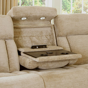 Dalton - Power Reclining Sofa And Loveseat - Lucky Fawn