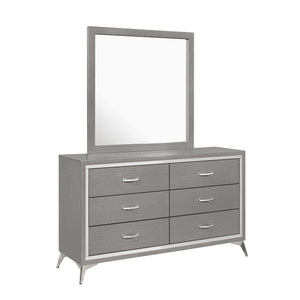 The Huxley 6-Drawer Dresser in Gray combines contemporary glam with durable craftsmanship, making it a stylish and functional addition to your bedroom. Carefully crafted from manufactured woods and eco-friendly decorative laminate, this dresser is built t