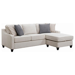 Ready to provide a sensible and stylish bonus to a transitional space, this sectional is a solid choice for a redesign. Perk up a living room or entertainment space with a comfortable and tasteful design. Configured for maximum flexibility, it accommodate