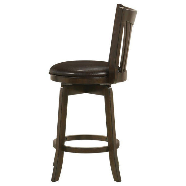 Lambert - Wood Counter Height Swivel Bar Chair - Dark Cherry