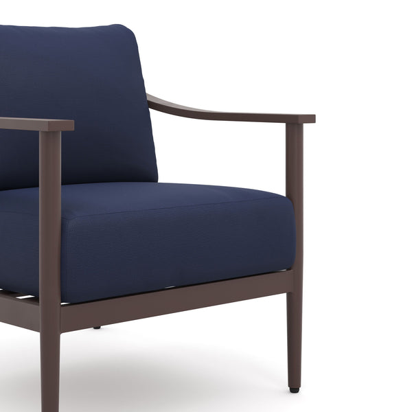 Moana - 4 Piece Outdoor Set (Sofa & 2 Club Chairs & Coffee Table) - Blue