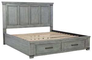 Russelyn - Gray - California King Storage Bed