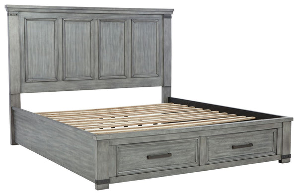 Russelyn - Gray - California King Storage Bed