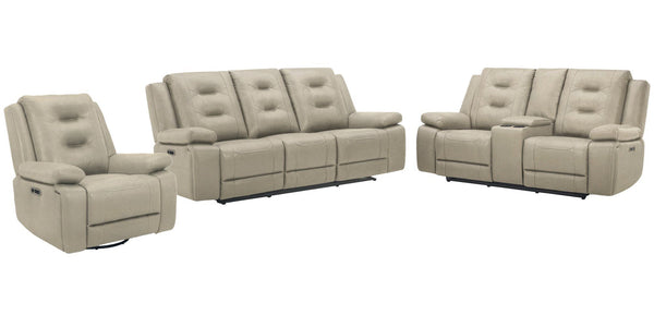 Caldwell - Power Swivel Glider Recliner (Set of 2) - Tahoe Fog
