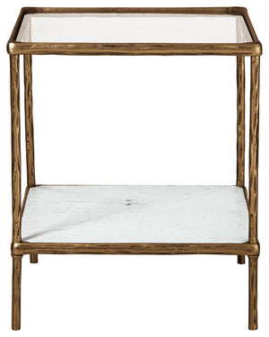  while the white marble lower shelf is ideal for resting trendy coffee table books and other decor