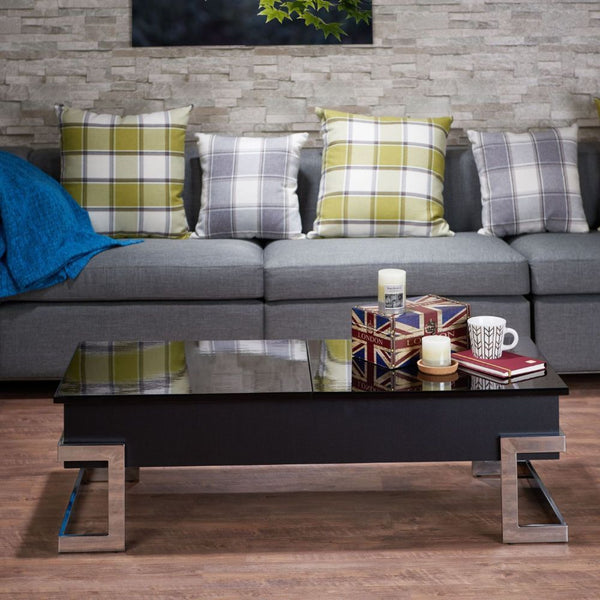 Calnan - Coffee Table - Black & Chrome