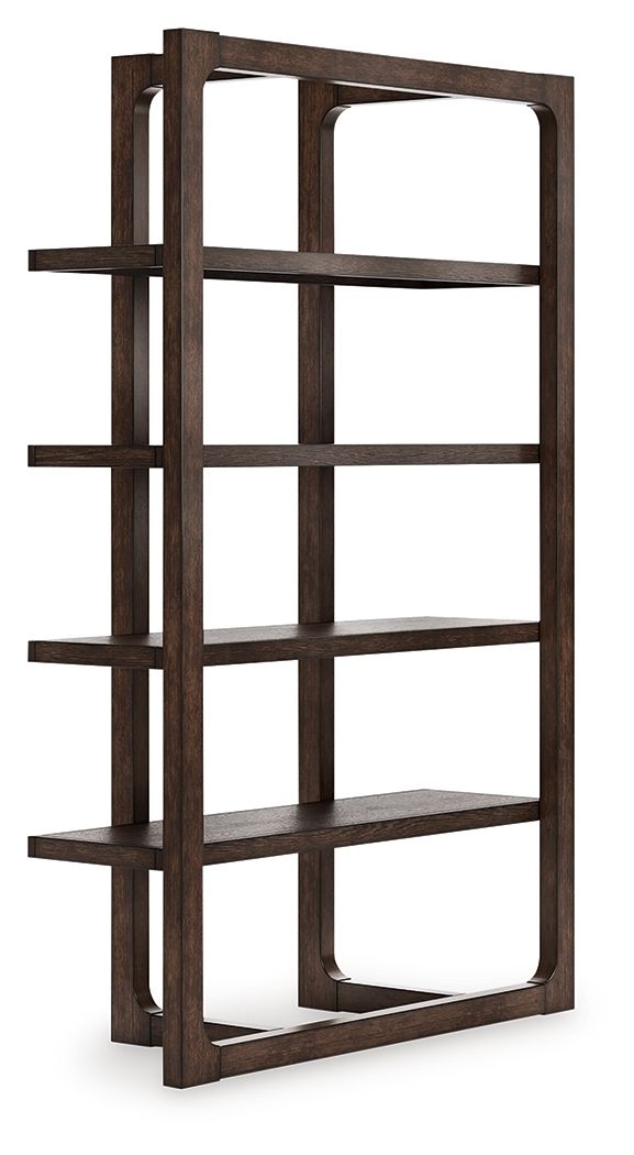 Classic meets contemporary in this home office bookcase. Its rich, dark wood tone and architectural character suit todayâ€™s trends while balancing a timeless appeal. And with a unique open shelf design that-'s perfect for storage and displaying decor, th