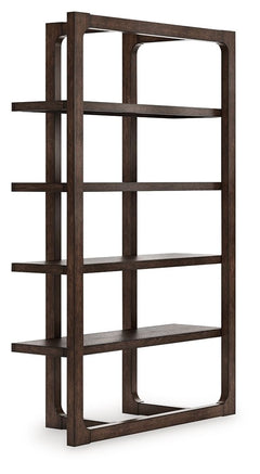 Classic meets contemporary in this home office bookcase. Its rich, dark wood tone and architectural character suit todayâ€™s trends while balancing a timeless appeal. And with a unique open shelf design that-'s perfect for storage and displaying decor, th