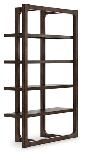 Classic meets contemporary in this home office bookcase. Its rich, dark wood tone and architectural character suit todayâ€™s trends while balancing a timeless appeal. And with a unique open shelf design that-'s perfect for storage and displaying decor, th