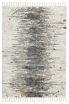 This rug brings together a textured look with a smooth, soft feel. The abstract design, subtly shifting colors and finished tassel edge effortlessly serve as a simple yet compelling representation of modern decor.<br/><br/><b>Product Features</b><ul><li>M