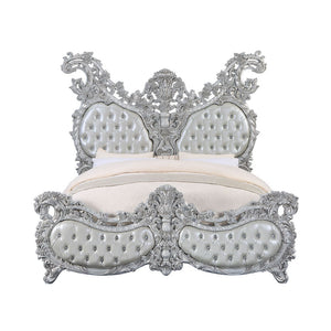  the Valkyrie Bedroom Collection provides the feeling of luxury and sophistication. Ornate carvings with floral scroll design on each piece boast extravagant silhouette