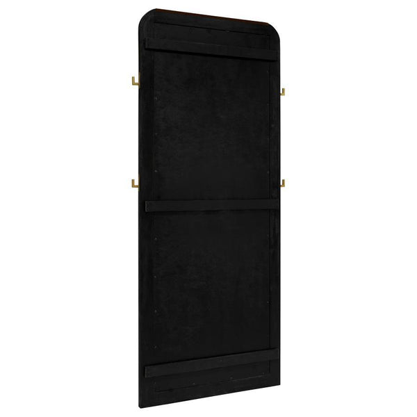 Arini - Cane Weave Full Length Standing Floor Mirror - Black