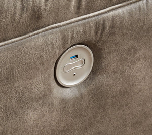 Ravenel - Fossil - 3-Piece Power Reclining Sectional With Laf Power Reclining Loveseat With Console