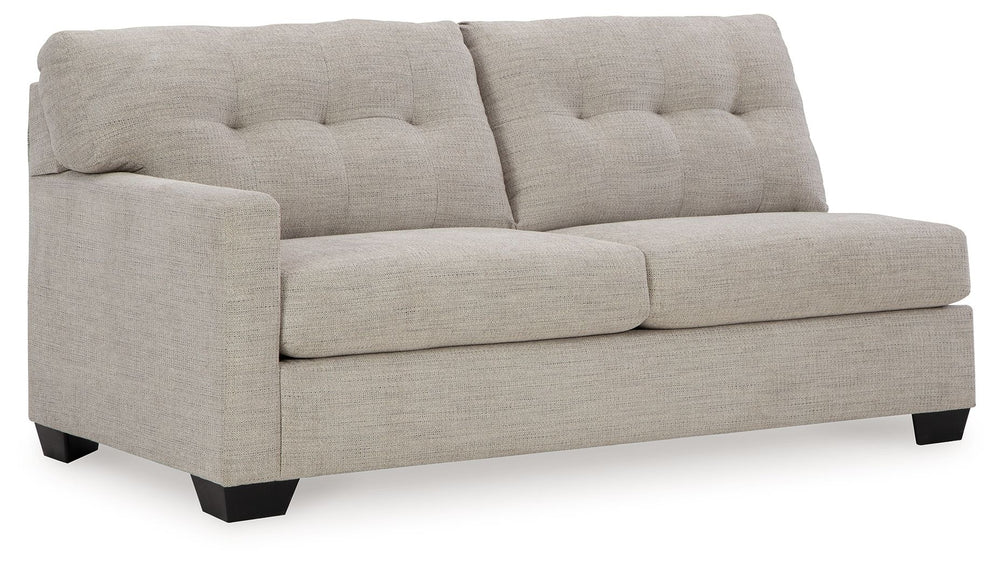 This left-arm facing sofa is made with polyester upholstery. Pairs with other items in the series to make a sectional.<br><br><b>Additional Dimensions</b><br><ul><li>Arm height: 25-"</li><li>Seat depth: 22-"</li><li>Seat height: 20-"</li><li>Top of cushio