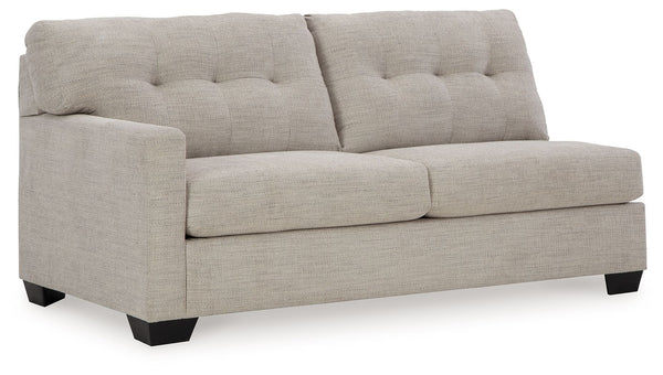 This left-arm facing sofa is made with polyester upholstery. Pairs with other items in the series to make a sectional.<br><br><b>Additional Dimensions</b><br><ul><li>Arm height: 25-"</li><li>Seat depth: 22-"</li><li>Seat height: 20-"</li><li>Top of cushio