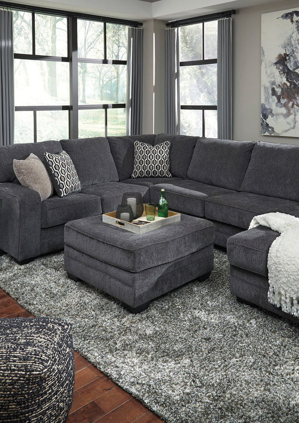  the sectionalâ€™s slate gray upholster