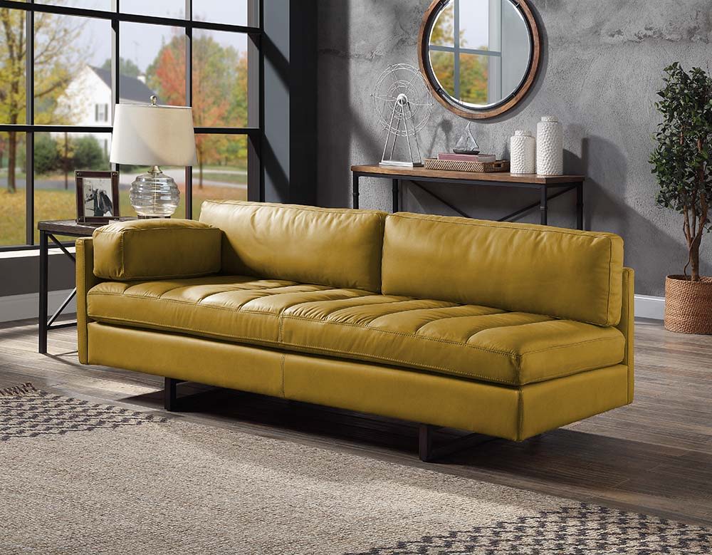 Whether you see it as your refined solo lounge or a chic destination for guests, our Radia sofa adds stylish accommodation to any space. An industrial modern inspired design looks clean and inviting and boasts tailored details, including channel-tufted se