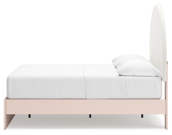 Wistenpine - Blush - Full Upholstered Panel Bed