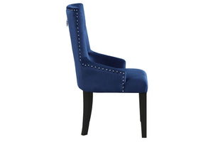  Parson Chair (High Back) Stationary Seat: Standard Dining Height Padded SEAT & BACK: Fabric (Solid Pattern) Nail-head Trim