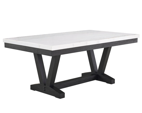 Varley - 5 Piece Rectangular Dining Room Set - White / Gray