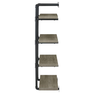 Elmcrest - 24## 4-Shelf Wall Bookshelf - Gray Driftwood