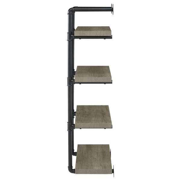 Elmcrest - 24## 4-Shelf Wall Bookshelf - Gray Driftwood