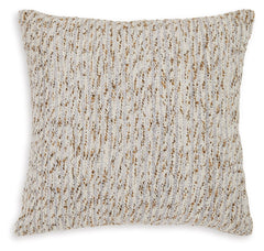 Add a touch of beauty and naturally beautiful depth to your decor. The textured stripes in ivory, gray and gold on this accent pillow create a captivating and modern design. It-'s an added touch of flair that-'s delightfully sophisticated and different.<b