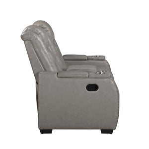 Breckenridge II - Console Loveseat With Dual Recliners - Light Gray