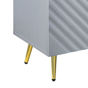 Gaines - Cabinet - Gray High Gloss Finish