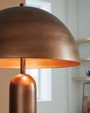  columnar design add a brilliantly modern touch to any room. A dome-shaped shade provides a warm and focus