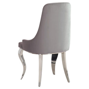 Antoine - Velvet Upholstered Dining Side Chair (Set of 2) - Gray