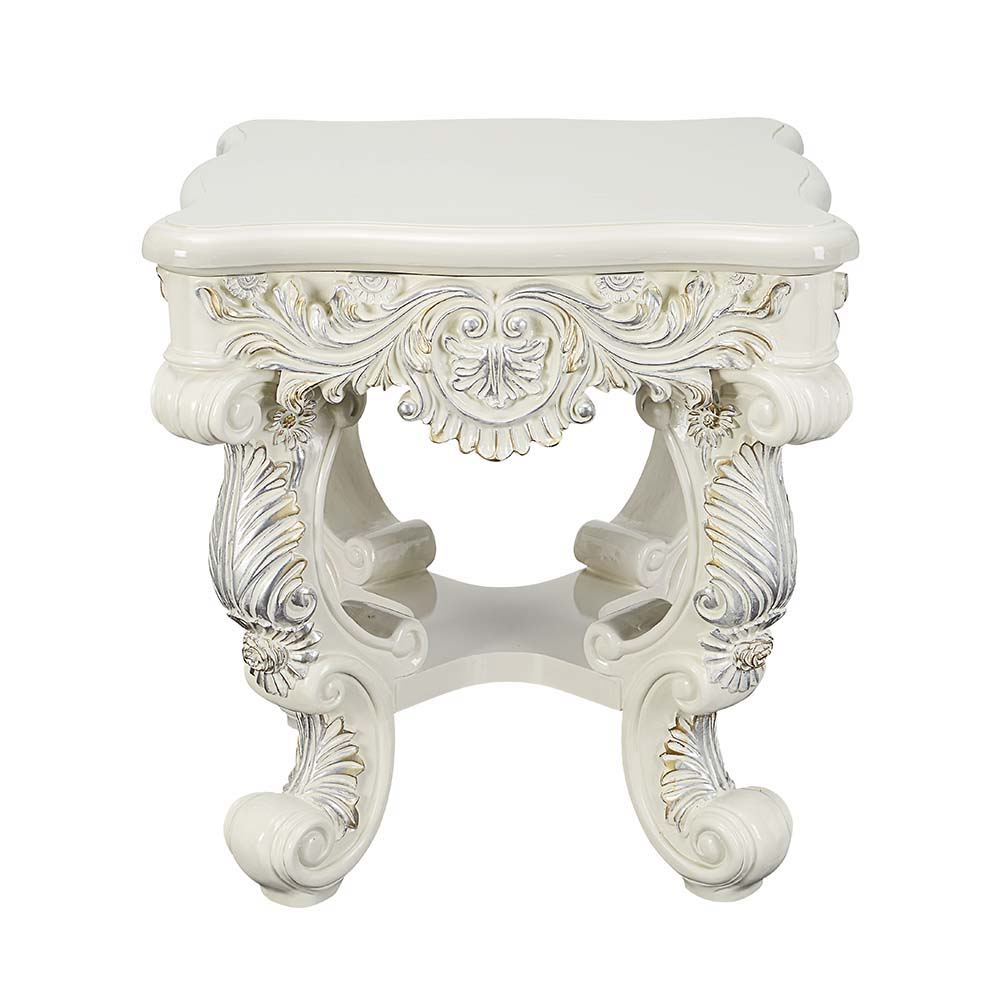 The Persian influence in the conceptualization and presentation of the Sornina coffee table makes it a timeless creation. Featuring a sturdy wooden construction, this console table features a round tabletop that is followed by intricate detailing around t
