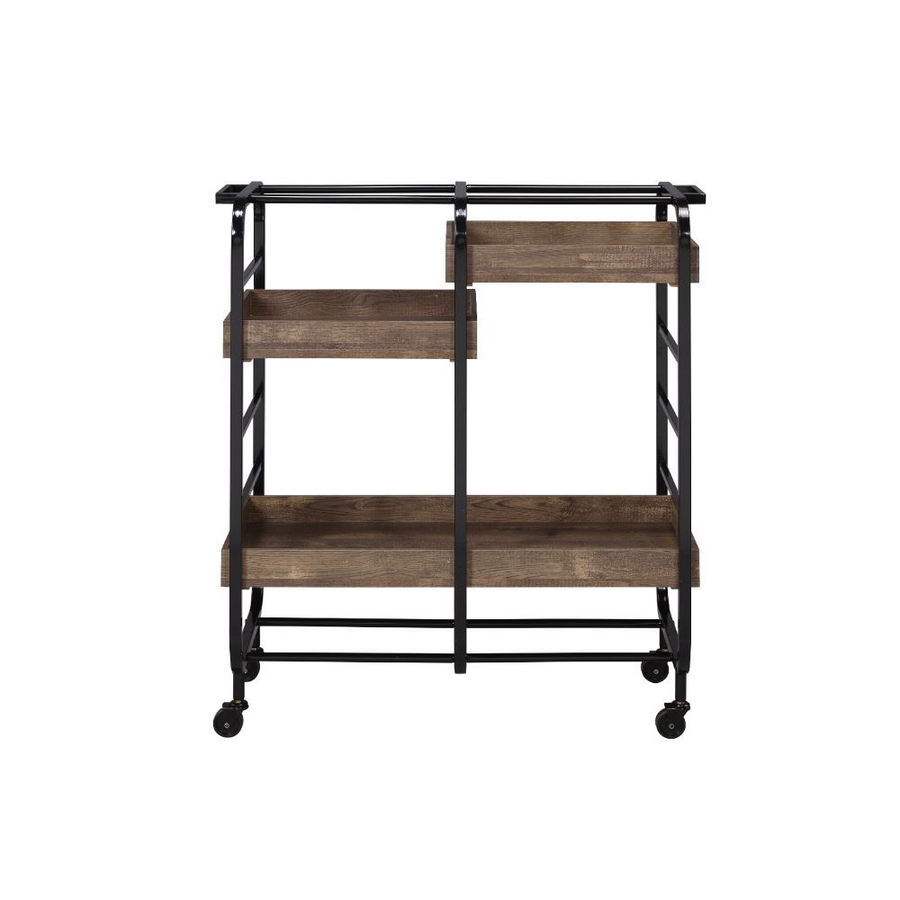 Whether youâ€™re brining a bit of contemporary appeal to your well-decorated area or complementing a chic aesthetic with a touch of industrial appeal, this Vorrik serving cart will be a visually appealing addition to your space. Featuring sleek metal fram