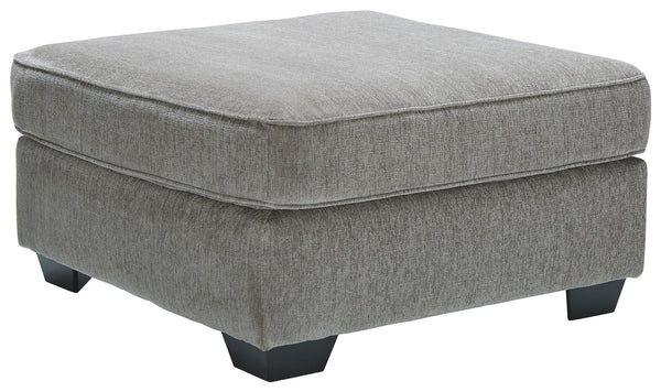 If style is the question, then this oversized accent ottoman is the answer. Its clean-lined profile is beautifully contemporary. The plush chenille fabric and plump cushioning make it so easy to comfortably kick up your heels. And the ottomanâ€™s richly n