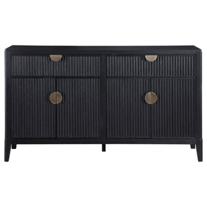  this chic sideboard is built of Asian hardwoods and wood 