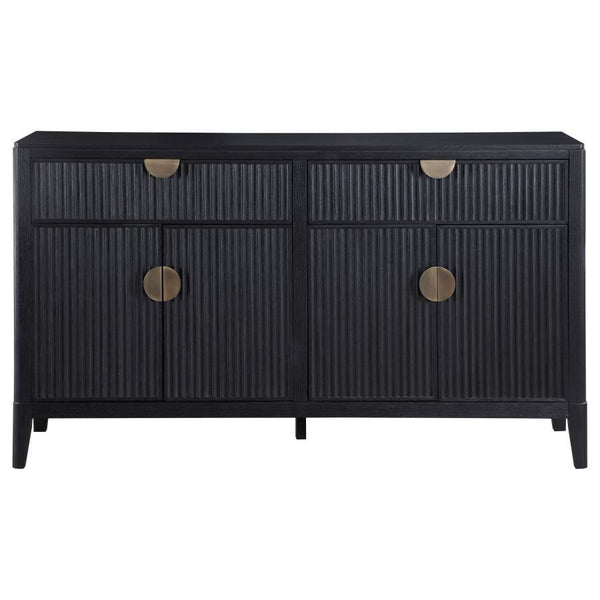  this chic sideboard is built of Asian hardwoods and wood 
