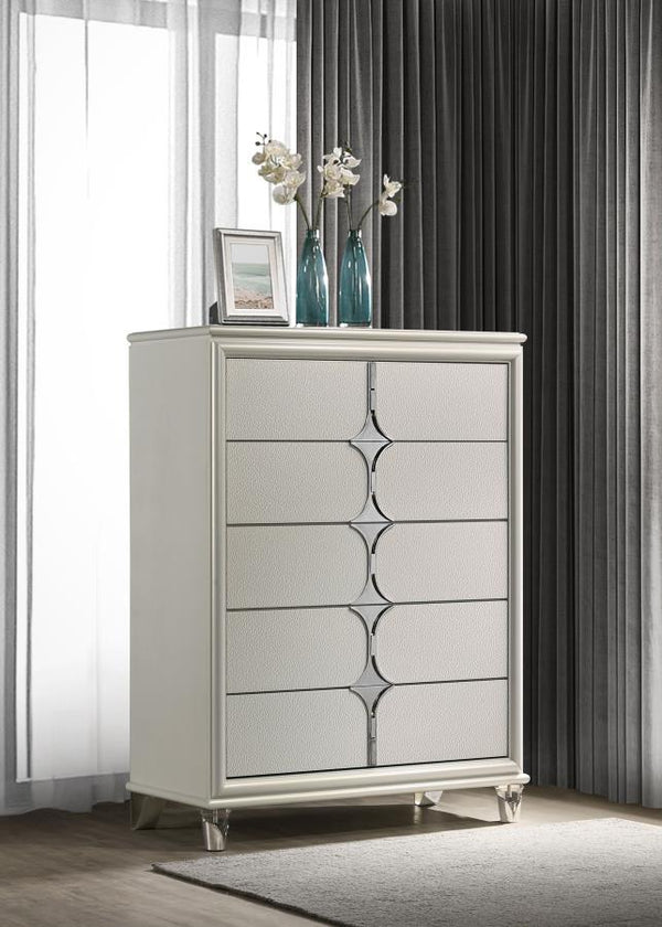  designed to complement your bedroom suite. The pearl white finish
