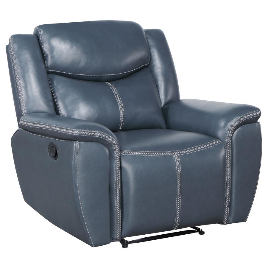 Step into a realm of unparalleled comfort with this sumptuous one-seater recliner, a throne for your daily unwind. Enveloped in rich faux leather, the chair-'s generous proportions promise to hug your contours with every recline. The robust mechanism allo