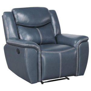 Step into a realm of unparalleled comfort with this sumptuous one-seater recliner, a throne for your daily unwind. Enveloped in rich faux leather, the chair-'s generous proportions promise to hug your contours with every recline. The robust mechanism allo