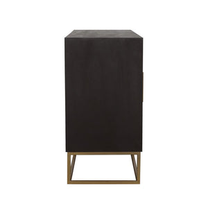 Zara - 2-Door Wood Accent Storage Cabinet - Black Walnut