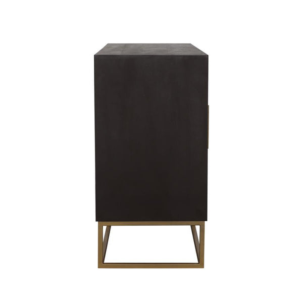 Zara - 2-Door Wood Accent Storage Cabinet - Black Walnut