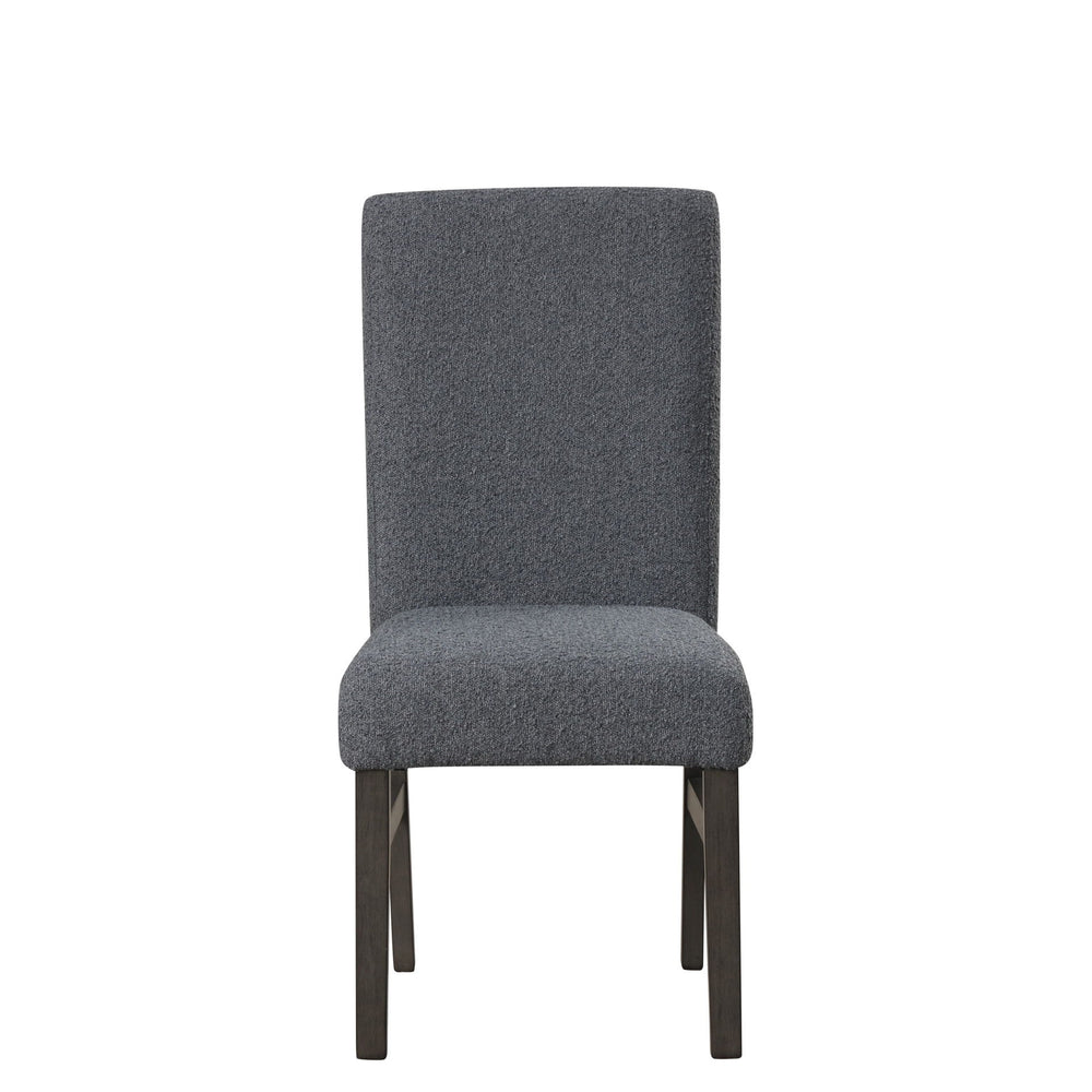 The High Line Upholstered Dining Chairs in Gray combine durability, comfort, and style to enhance any living space. Each set includes two dining chairs, expertly crafted from solid Acacia and Rubberwood, along with high-quality manufactured woods and Birc