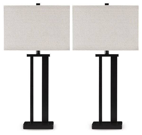 This table lamp lights up your design world. Its bronze-tone metal base with an open silhouette creates engaging negative space. And the linear profile is just what youâ€™ve been craving.<br><br><b>Additional Dimensions</b><br><ul><li>Cord length: 98-"</l