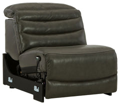 This item does not stand alone. It is compatible with other items in this series, sold separately.<br><br><b>Additional Dimensions</b><br><ul><li>Seat depth: 22-"</li><li>Seat height: 20-"</li><li>Fully reclined length: 65-"</li><li>Distance between recli