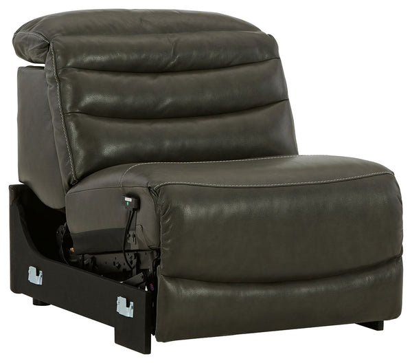 This item does not stand alone. It is compatible with other items in this series, sold separately.<br><br><b>Additional Dimensions</b><br><ul><li>Seat depth: 22-"</li><li>Seat height: 20-"</li><li>Fully reclined length: 65-"</li><li>Distance between recli